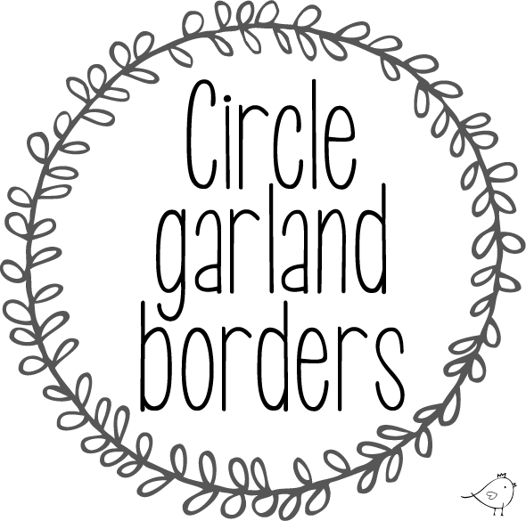 590x585 Circle Garland Borders Free Download