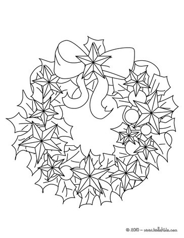 364x470 Flowers And Stars Wreath Coloring Pages