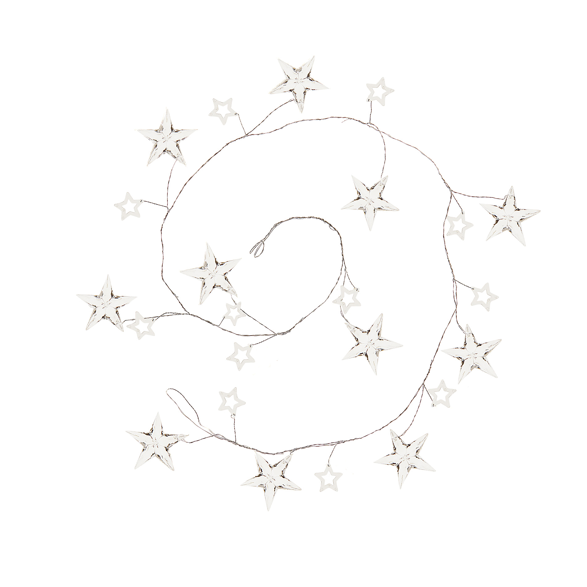 1900x1900 Garland With Transparent Plastic Stars