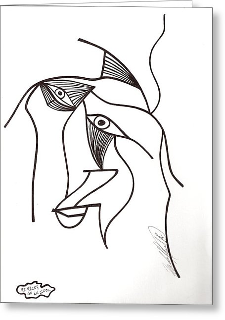 455x646 Mimicry Of An Idol Drawing By Freda Garland