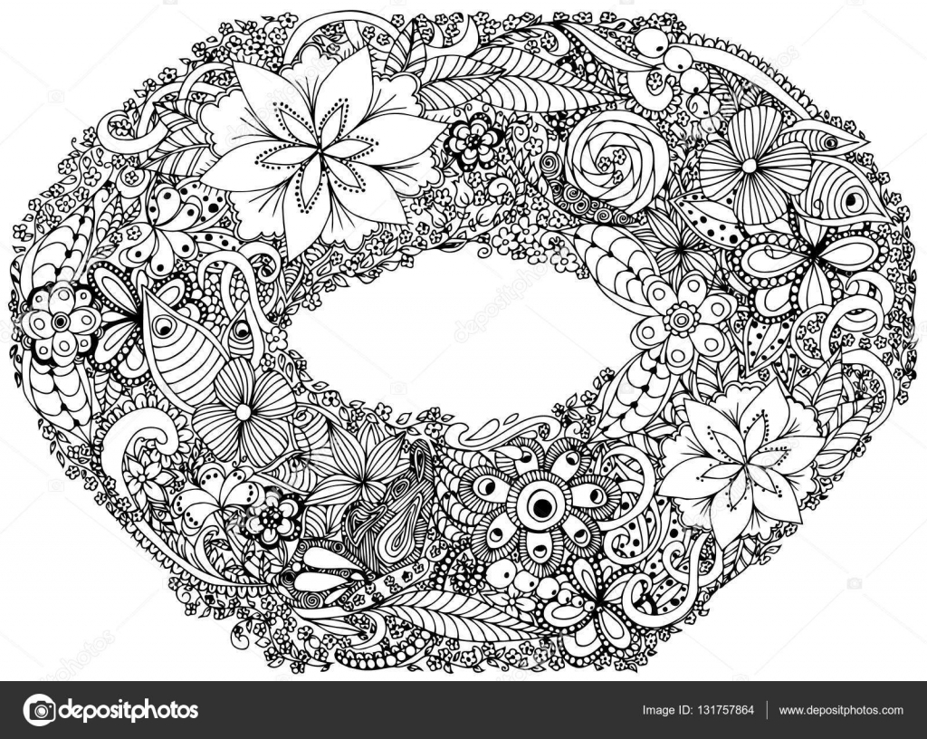 1024x816 Photo Frame, Wreath, Garland, Crown, Circlet Of Flower. Vector