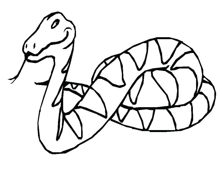 900x690 Coloring Page Snake Cobra Snake Clouded Snake Coloring Page