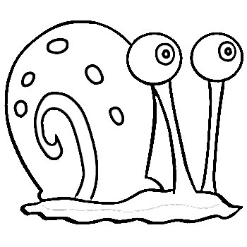 350x350 Gary The Snail Cartoon Sketch