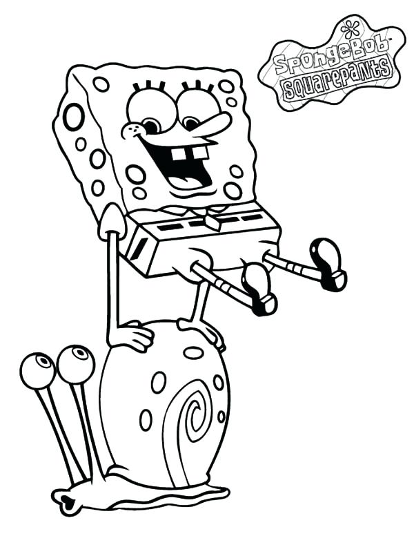 600x776 Spongebob Squarepants High Jump Coloring Page In Fancy Draw