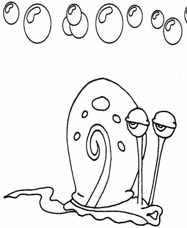 600x730 Online Printable Image Of Gary The Snail To Color For Chldren
