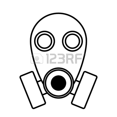 450x450 Gas Masks With Line Drawing Smoke Royalty Free Cliparts, Vectors