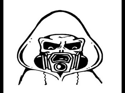 480x360 Skull With A Gas Mask By Wizard