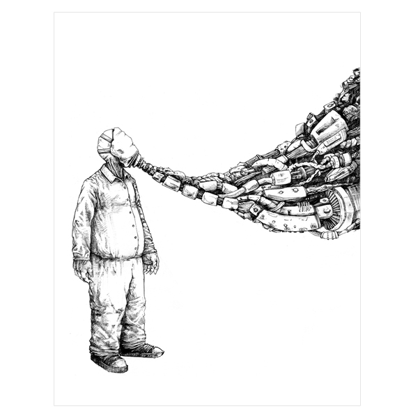 600x600 Gas Mask Drawing