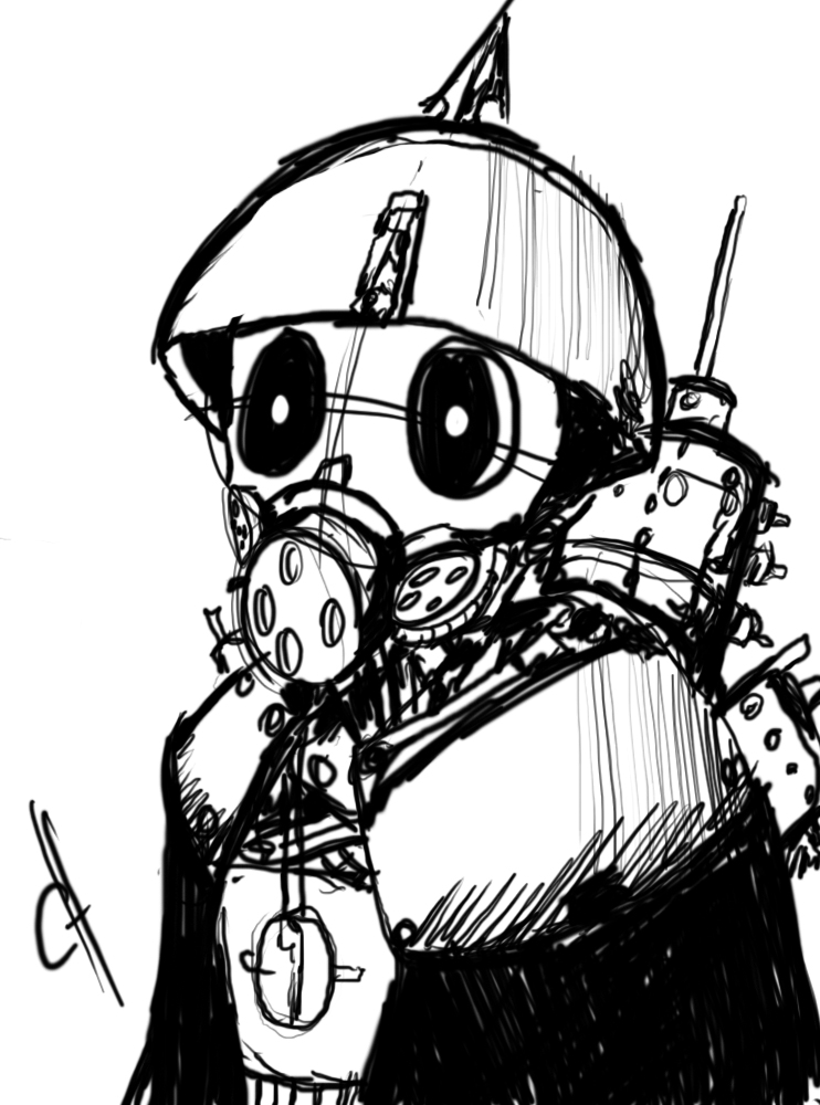 742x1000 Gas Mask Soldier By Magicalmeepo