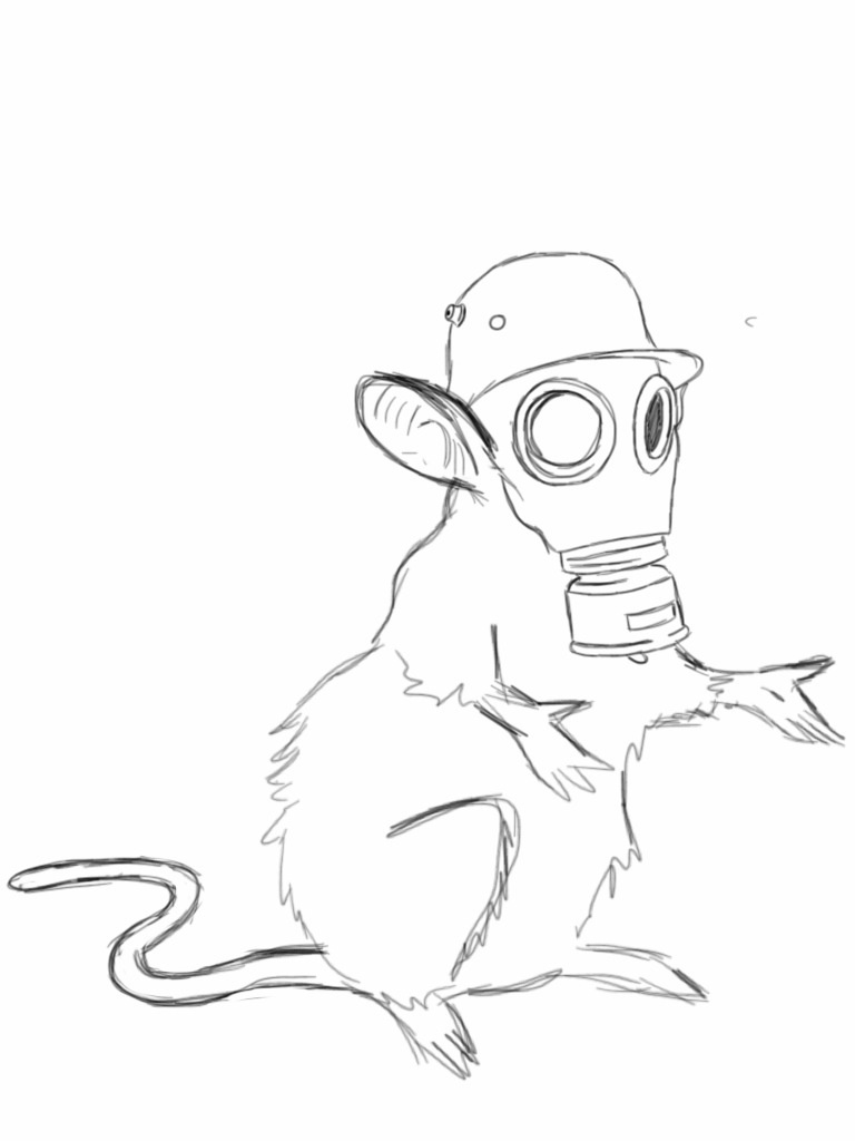 768x1024 Gas Mask Rat This Illustration Was Inspired By Banksy'S