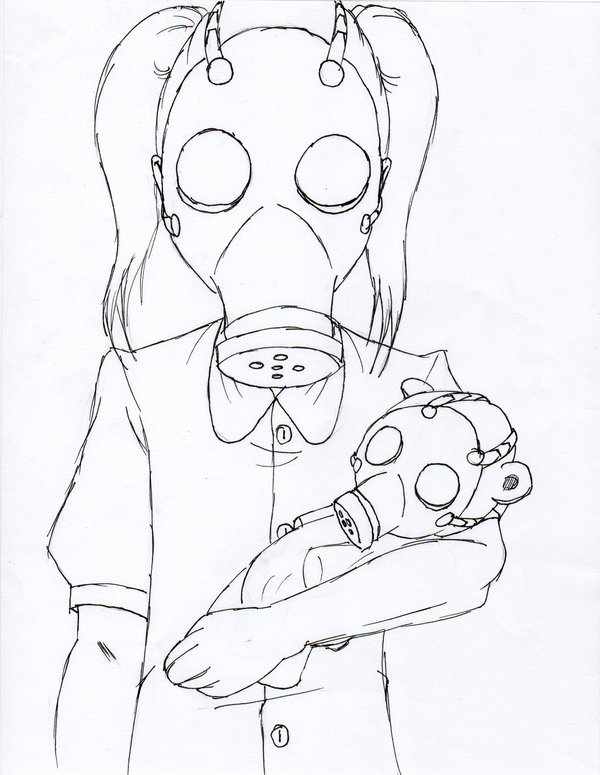600x775 Gas Mask Girl By Pasta De La Muerta