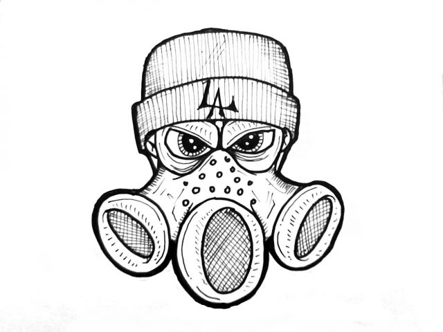 Gas Mask Girl Drawing at GetDrawings | Free download