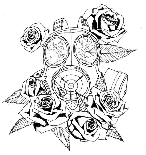 601x639 Gas Mask Tattoo Designs