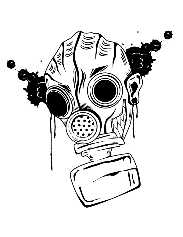 600x776 Gas Mask Clown On Behance