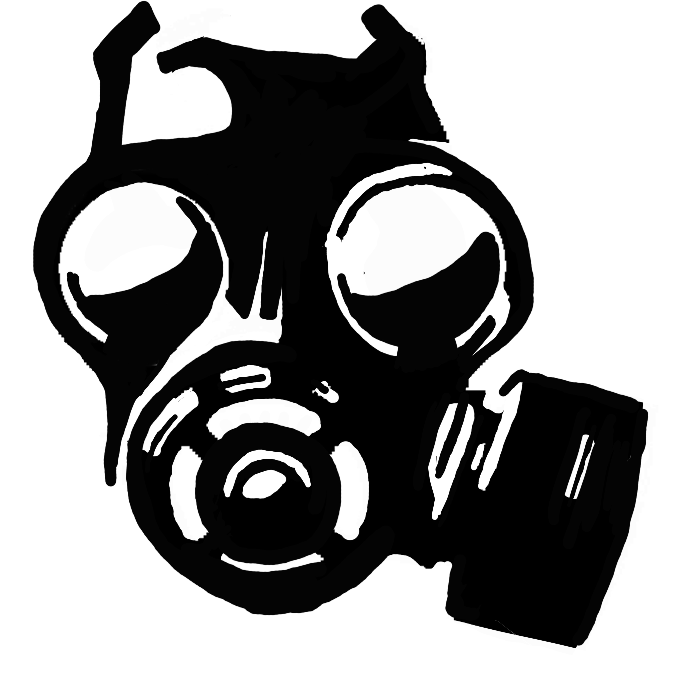 2744x2778 Graffiti Skull Gas Mask Outline