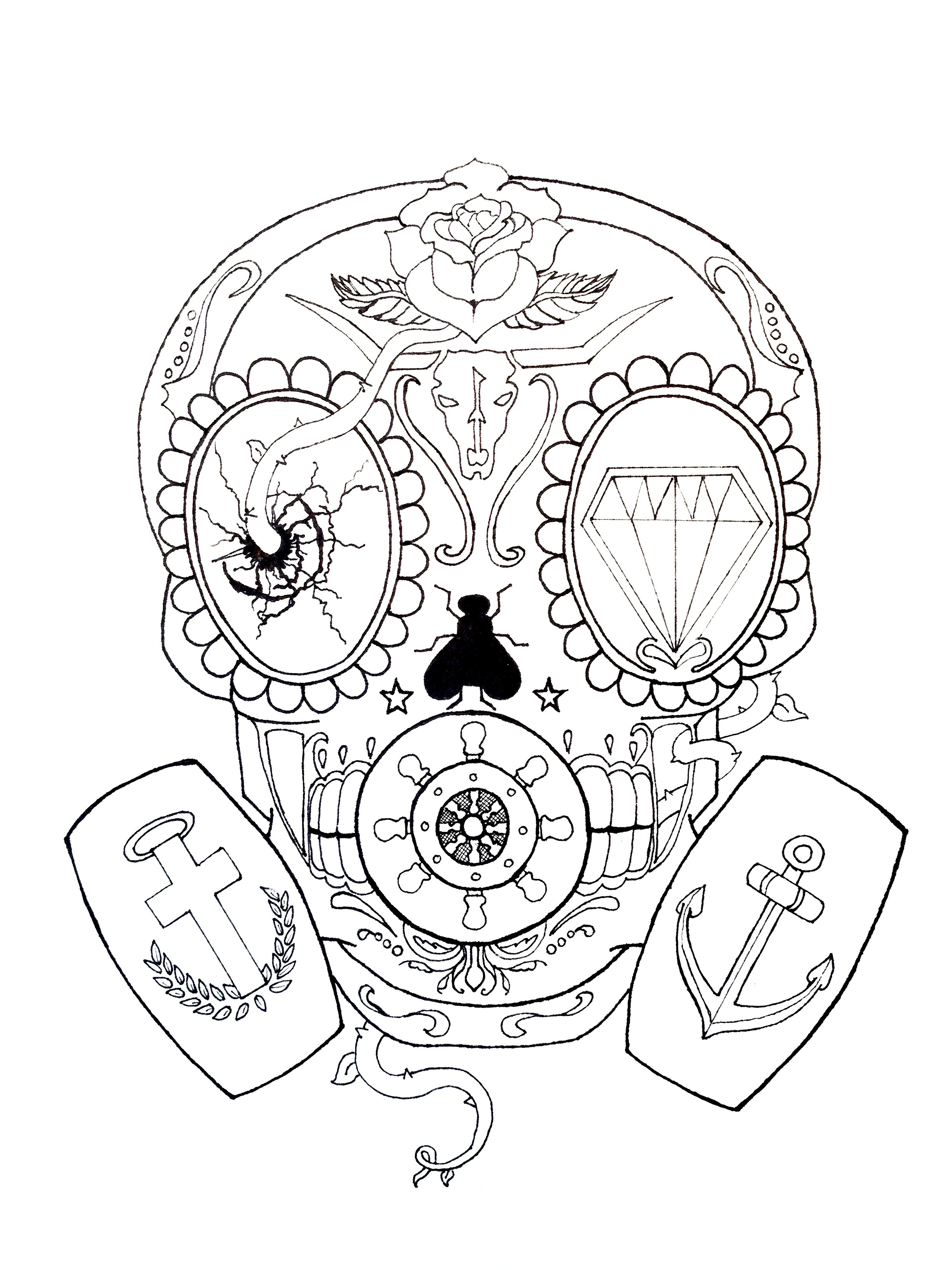 2448x3264 Calavera Gas Mask Skull