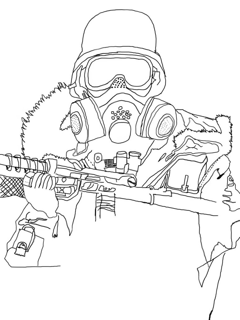 Gas Mask Soldier Drawing At Getdrawings 