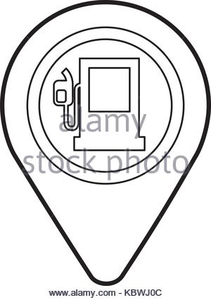 300x426 Map Pointer With Gas Station Symbol Icon Stock Vector Art