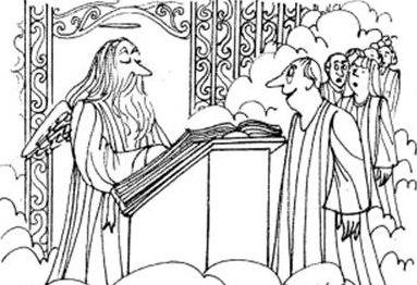 383x262 Humor Standing At The Gates Of Heaven