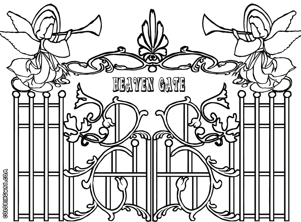1000x738 Heaven Coloring Pages