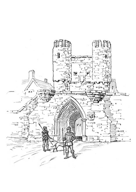 531x750 Coloring Page City Gate (Hi)story Gate, Free