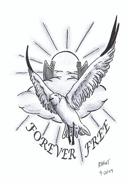 421x600 Forever Free Tattoo Design By Rodney Shortsleeve