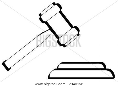 450x330 Gavel Outline Poster Id2843152