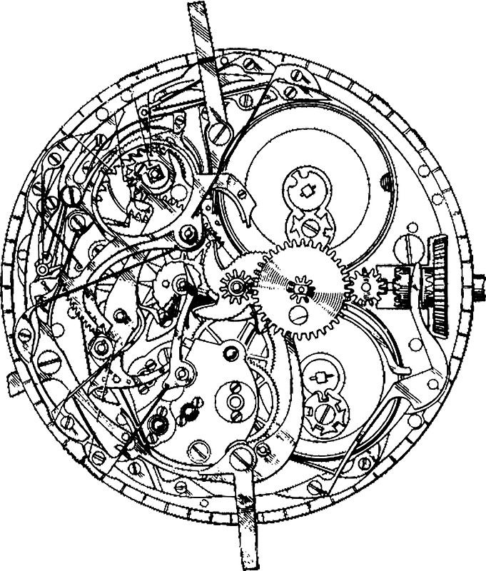 681x800 Clock Gear Black Stickers By Youngmanwebsite Redbubble