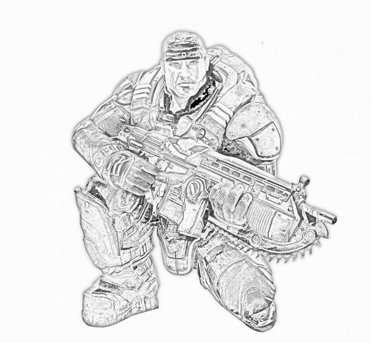 736x680 Gears Of War Coloring Pages