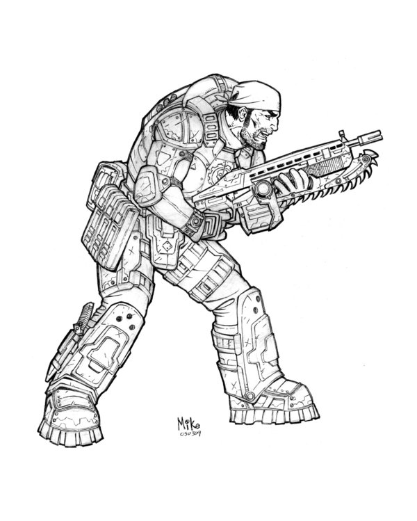 600x749 Marcus Fenix By Mikedimayuga