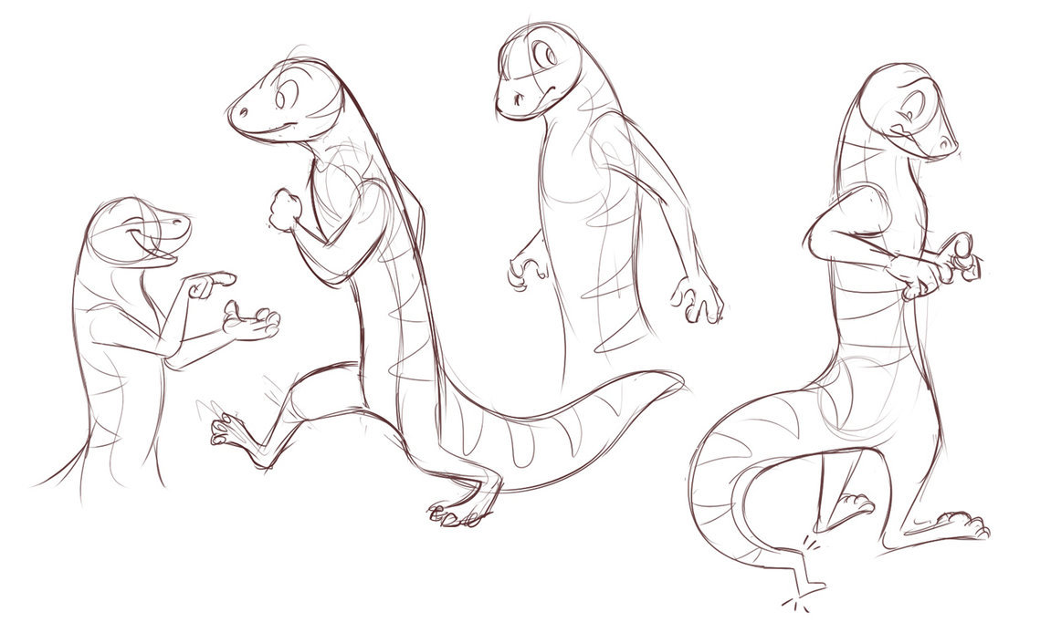 1151x694 Gecko Sketches By Temiree