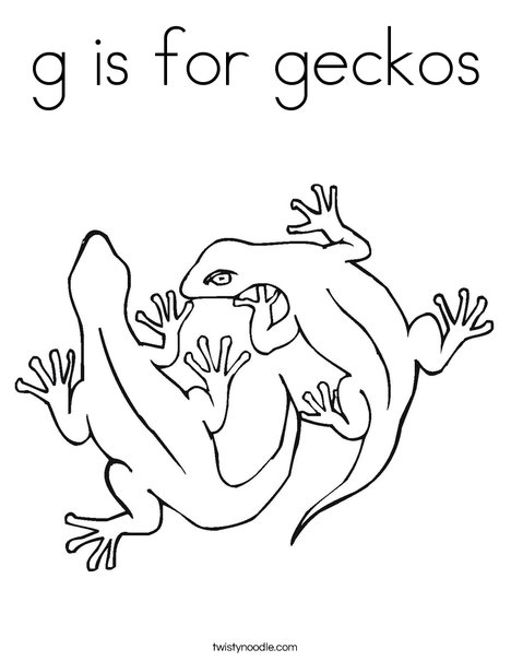 468x605 G Is For Geckos Coloring Page
