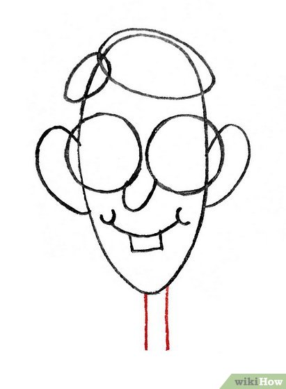 411x559 How To Draw A Geek 9 Steps (With Pictures)