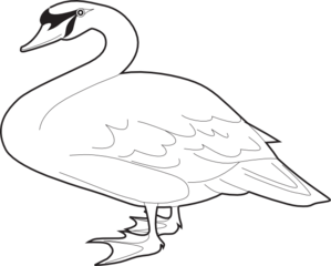 299x240 Goose Outline Clip Art