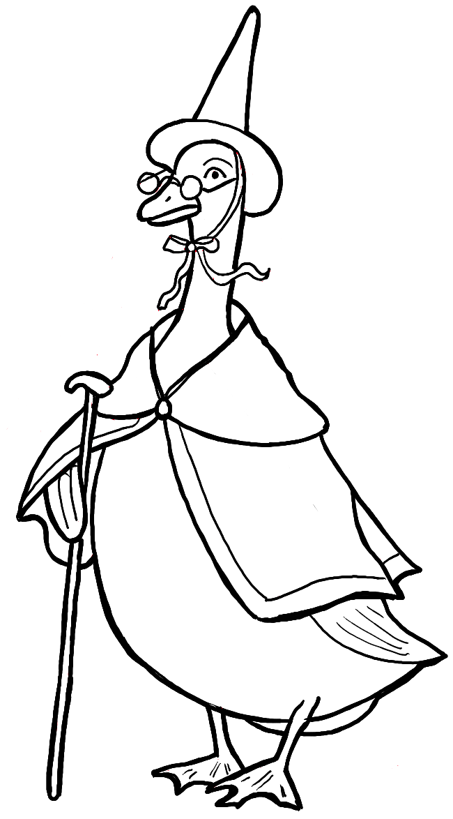650x1174 How To Draw Mother Goose With Easy Step By Step Drawing Lesson