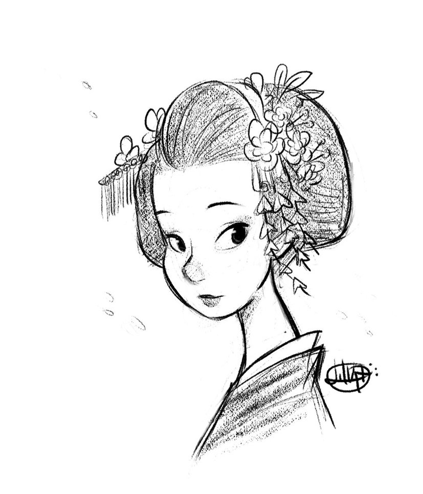 827x965 Geisha Warm Up By Luigil