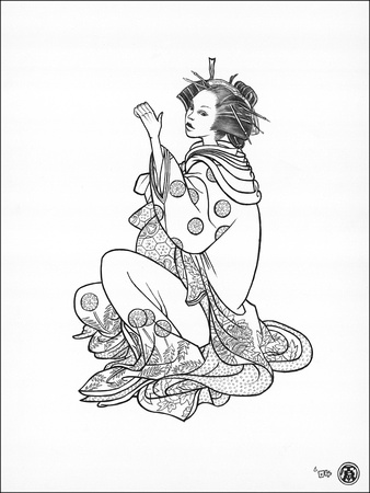 338x450 Barney Mcmahon Prints Geisha Girl
