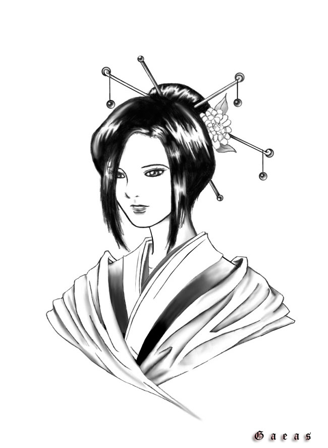 650x888 Geisha [Tattoo] Geisha And Woman Drawing