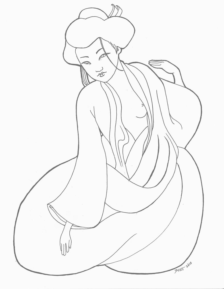 788x1013 Geisha Tattoo Design By Unitiveodolwa