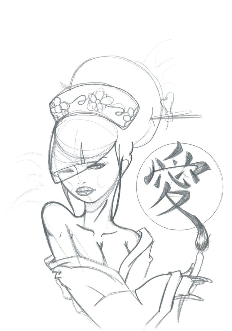 749x1066 Geisha By Qreem