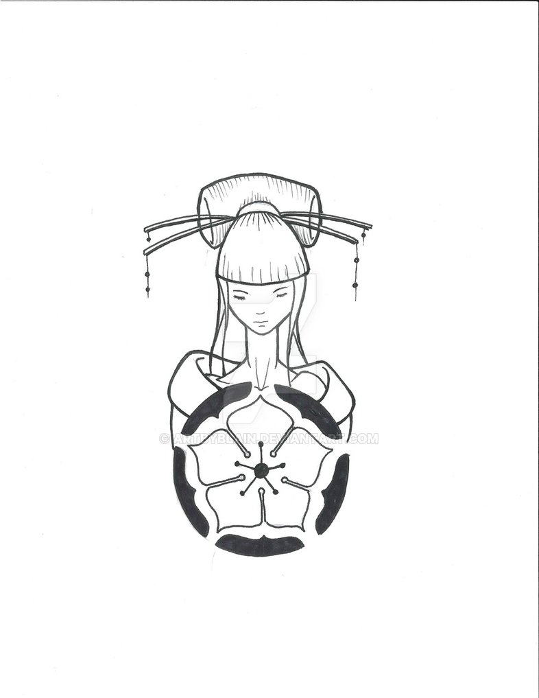 786x1017 Geisha Tattoo Design Wip By Artbyblain