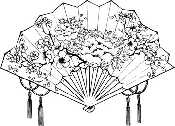 360x260 Geisha Fan Drawing