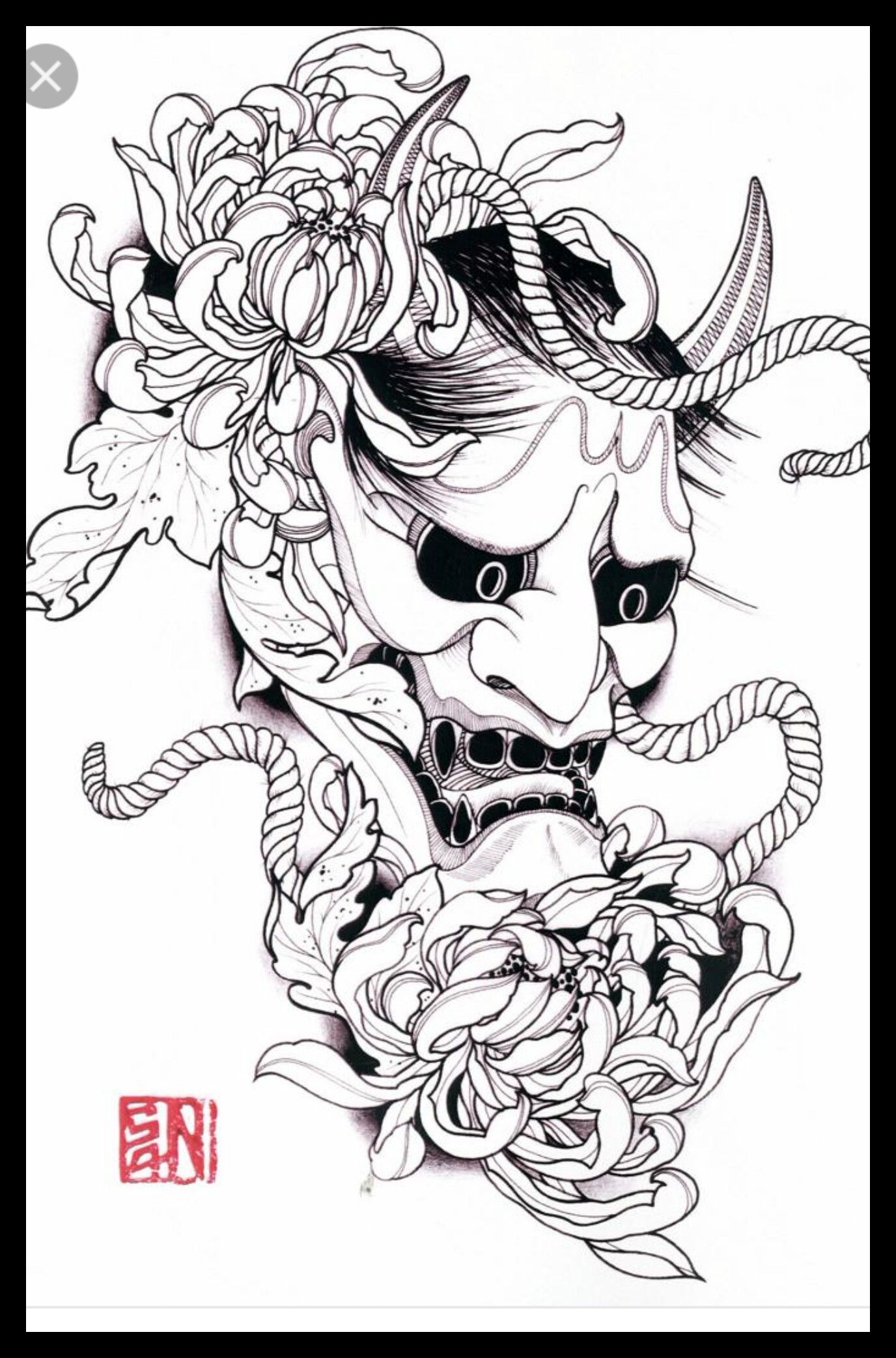 1376x2084 Geisha And Hannya Tattoo Design By Phrance89 Tattoo Lovers
