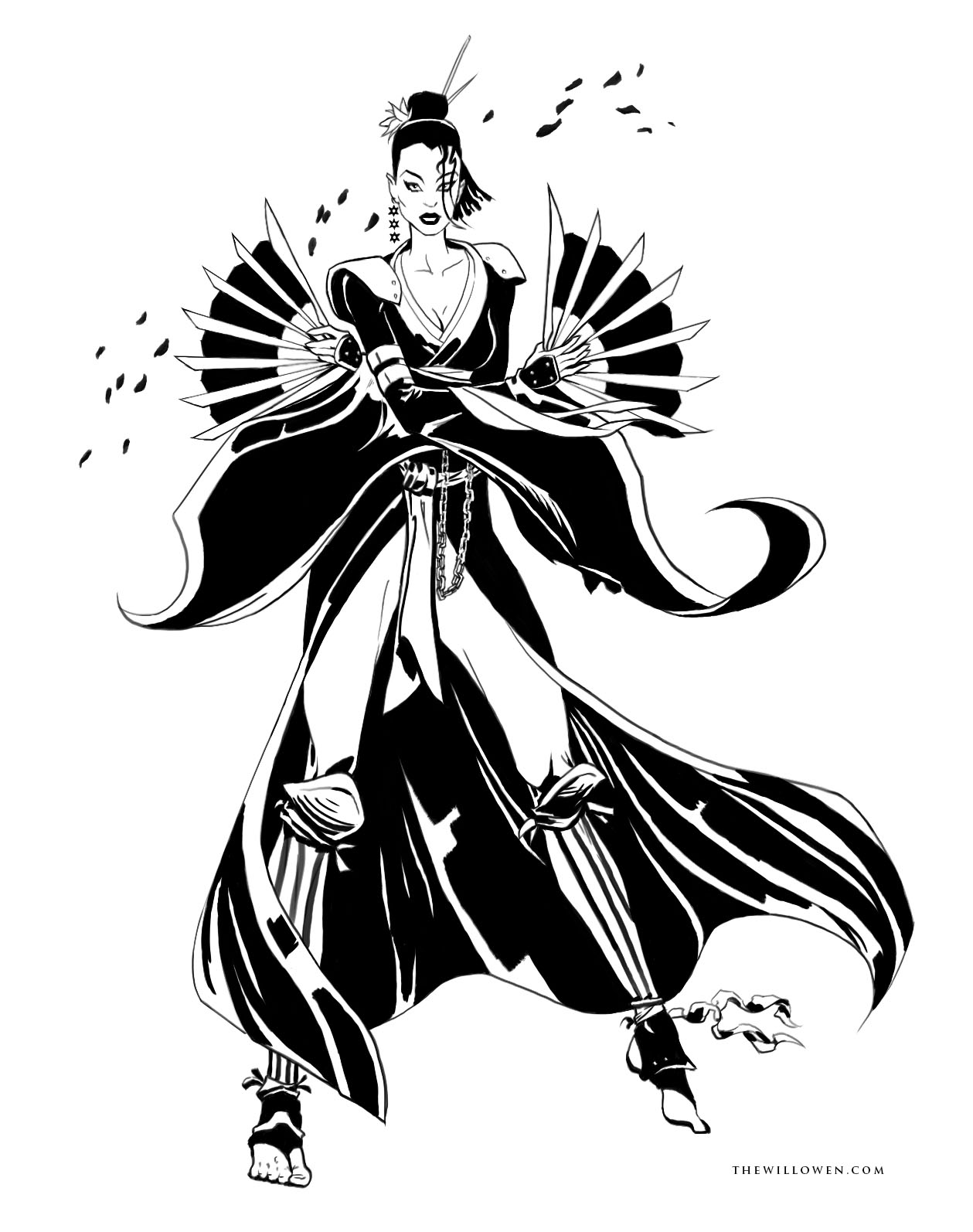 1259x1594 Blog Of Will Owen Geisha Warrior Commission