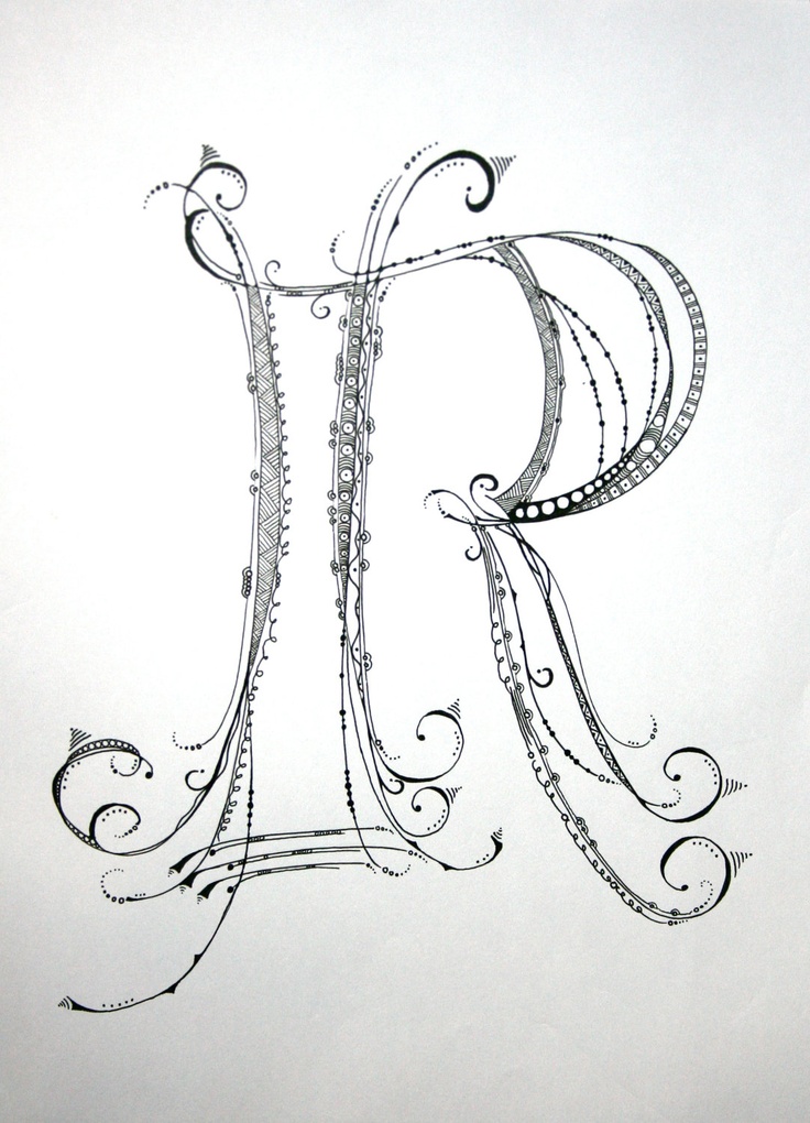 736x1020 Zentangle Alphabet Drawing On Bright White Drawing Paper