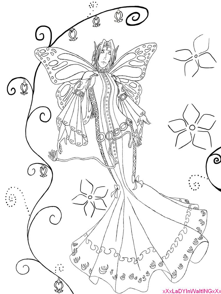 750x1000 Fairy Lineart By Art Gem