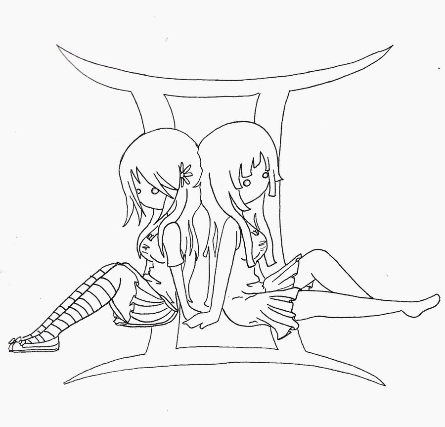 900x863 Gemini Twins By Anime14emo