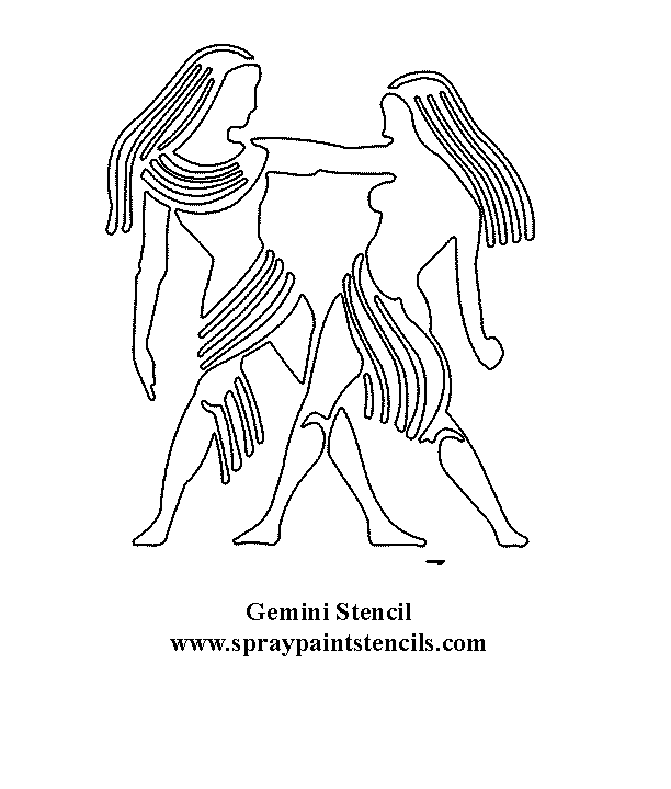 612x720 Zodiacstencils Gemini Stencil.gif