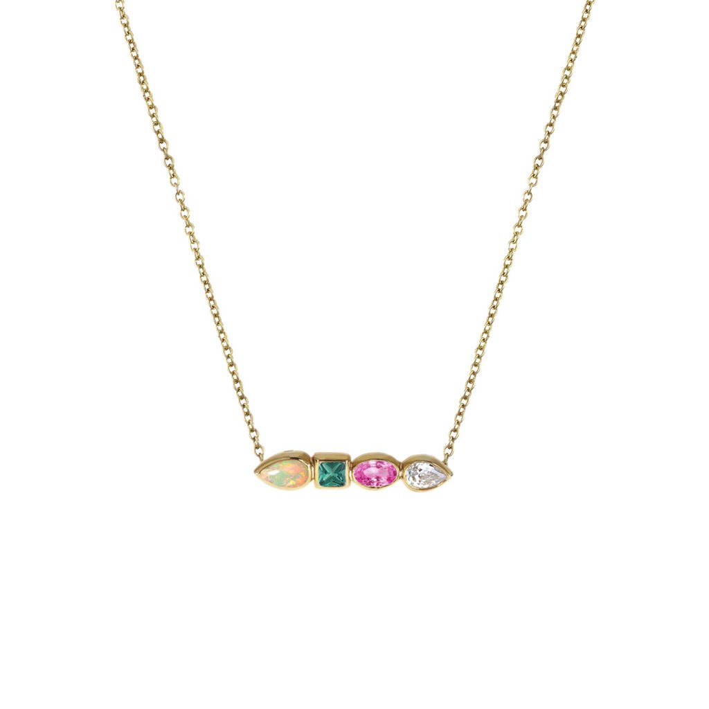 1024x1024 Stepping Stone Gemstone Bar Necklace Stephanie Gottlieb Fine Jewelry
