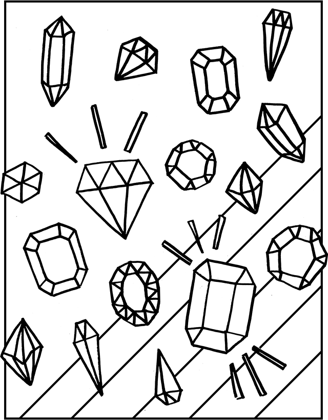 640x818 Free Gemstones Coloring Page Gemstone, Hand Drawn And Free Printable